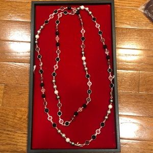Beaded extra long necklace